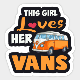 Girls Love Vans Sticker